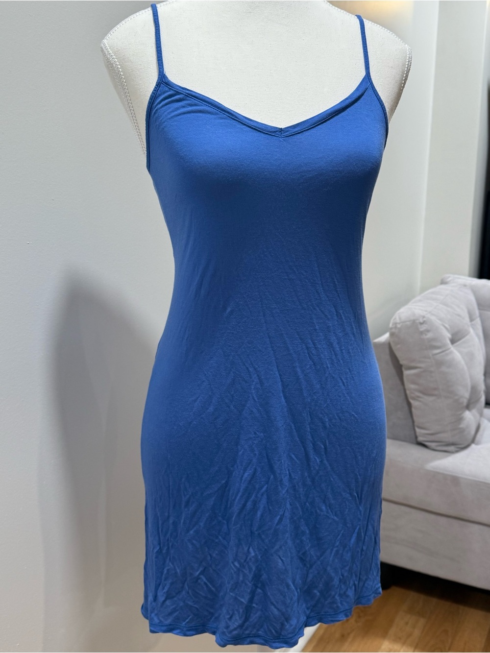 Blue Stretch Slip Dress